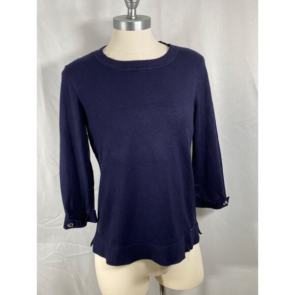 Calvin Klein navy sweater office business casual classic minimalist medium - Picture 1 of 7